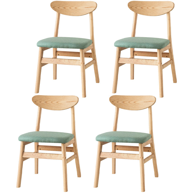 Wood Scandinavian Dining Chair Open Back Armless Dining Chairs for Home Use Mint Green Set of 4 Clearhalo ' kitchen&dining_furn' 'Dining Chairs' 'Dining Tables & Seating' 'dining_chair' 'Furniture' 'furniture_dining_chair' 'Kitchen & Dining Furniture' 'kitchen' 3453584