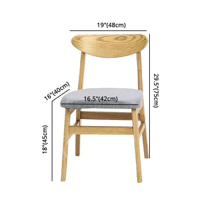 Wood Scandinavian Dining Chair Open Back Armless Dining Chairs for Home Use Clearhalo ' kitchen&dining_furn' 'Dining Chairs' 'Dining Tables & Seating' 'dining_chair' 'Furniture' 'furniture_dining_chair' 'Kitchen & Dining Furniture' 'kitchen' 3453589