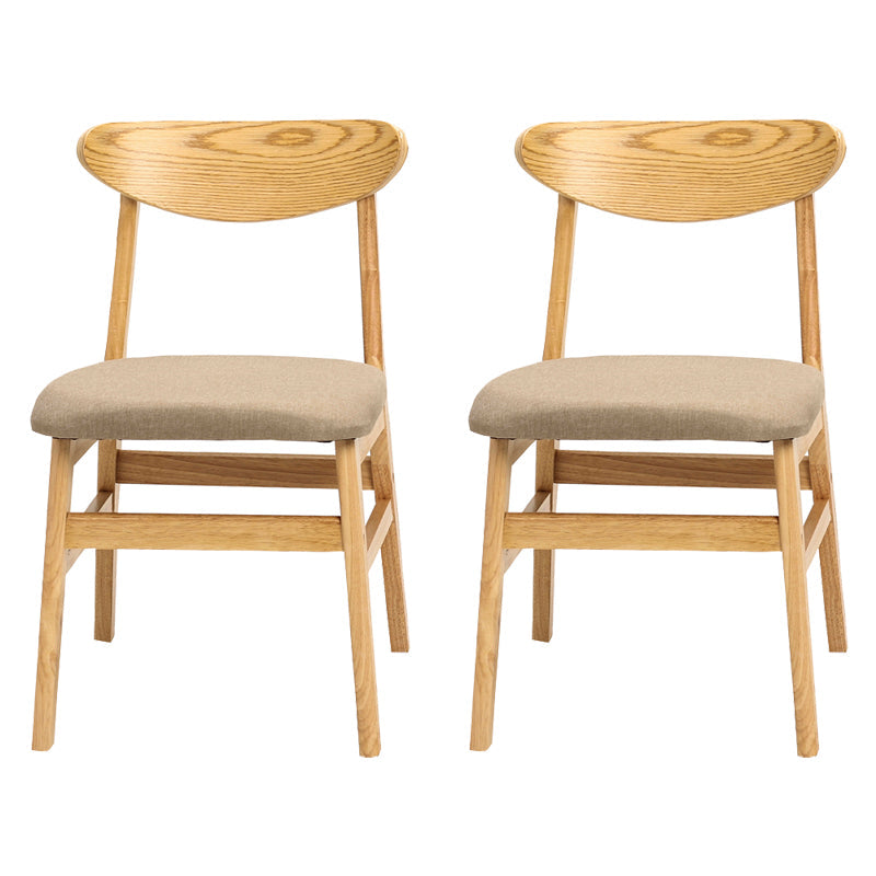 Wood Scandinavian Dining Chair Open Back Armless Dining Chairs for Home Use Khaki Set of 2 Clearhalo ' kitchen&dining_furn' 'Dining Chairs' 'Dining Tables & Seating' 'dining_chair' 'Furniture' 'furniture_dining_chair' 'Kitchen & Dining Furniture' 'kitchen' 3453595