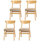 Wood Scandinavian Dining Chair Open Back Armless Dining Chairs for Home Use Khaki Set of 4 Clearhalo ' kitchen&dining_furn' 'Dining Chairs' 'Dining Tables & Seating' 'dining_chair' 'Furniture' 'furniture_dining_chair' 'Kitchen & Dining Furniture' 'kitchen' 3453596