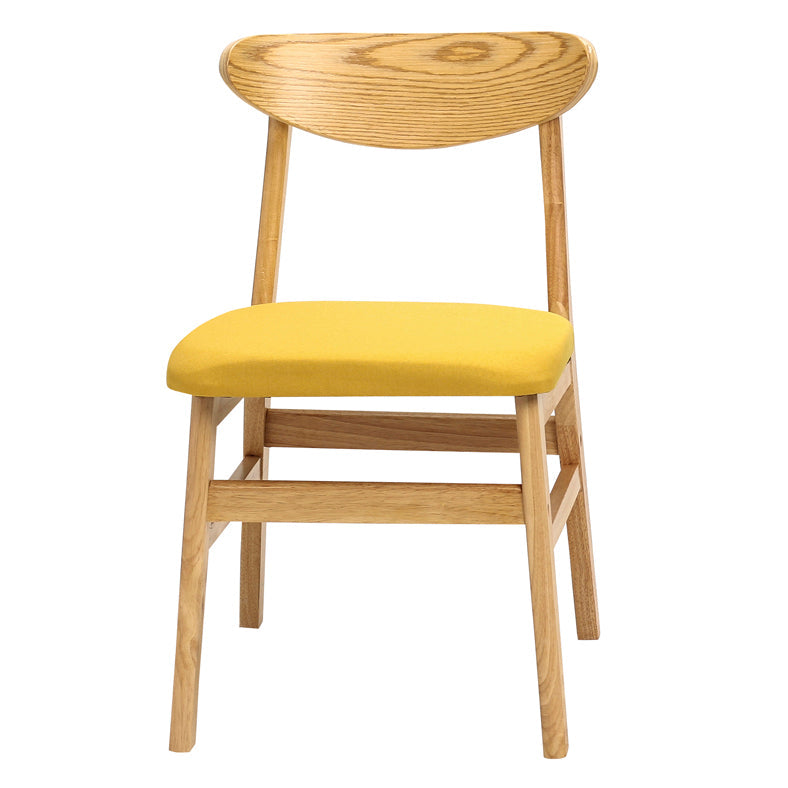 Wood Scandinavian Dining Chair Open Back Armless Dining Chairs for Home Use Yellow 1 Piece Clearhalo ' kitchen&dining_furn' 'Dining Chairs' 'Dining Tables & Seating' 'dining_chair' 'Furniture' 'furniture_dining_chair' 'Kitchen & Dining Furniture' 'kitchen' 3453597
