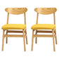Wood Scandinavian Dining Chair Open Back Armless Dining Chairs for Home Use Yellow Set of 2 Clearhalo ' kitchen&dining_furn' 'Dining Chairs' 'Dining Tables & Seating' 'dining_chair' 'Furniture' 'furniture_dining_chair' 'Kitchen & Dining Furniture' 'kitchen' 3453598