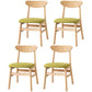 Wood Scandinavian Dining Chair Open Back Armless Dining Chairs for Home Use Fruit Green Set of 4 Clearhalo ' kitchen&dining_furn' 'Dining Chairs' 'Dining Tables & Seating' 'dining_chair' 'Furniture' 'furniture_dining_chair' 'Kitchen & Dining Furniture' 'kitchen' 3453605