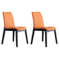 Wooden Contemporary Indoor Dining Side Chair Parsons Chair for Kitchen Orange Set of 2 Clearhalo ' kitchen&dining_furn' 'Dining Chairs' 'Dining Tables & Seating' 'dining_chair' 'Furniture' 'furniture_dining_chair' 'Kitchen & Dining Furniture' 'kitchen' 3453607