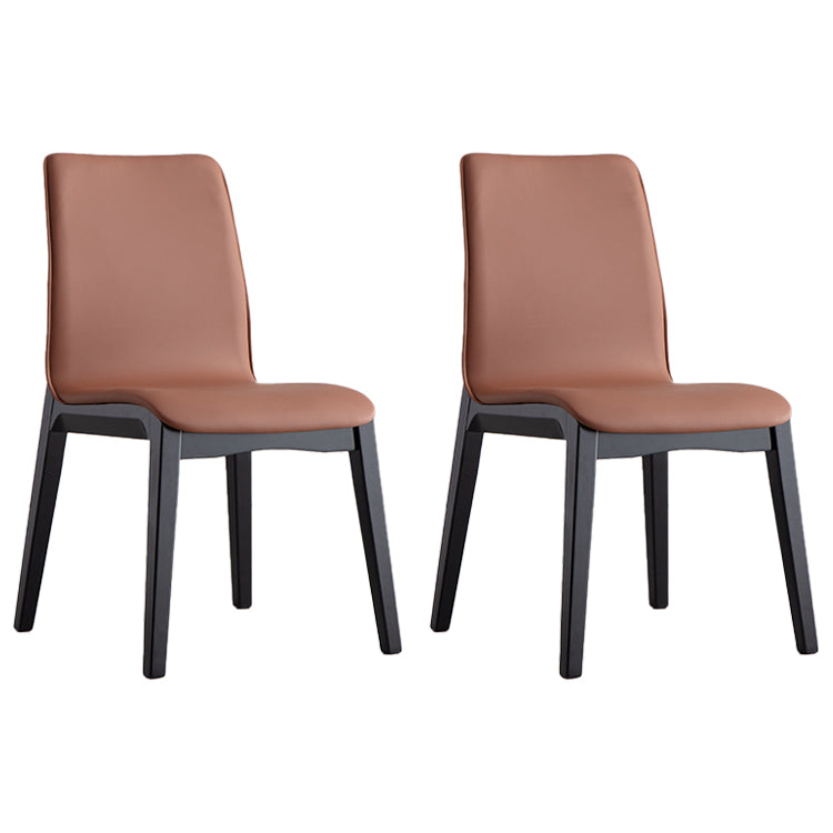 Wooden Contemporary Indoor Dining Side Chair Parsons Chair for Kitchen Coffee Set of 2 Clearhalo ' kitchen&dining_furn' 'Dining Chairs' 'Dining Tables & Seating' 'dining_chair' 'Furniture' 'furniture_dining_chair' 'Kitchen & Dining Furniture' 'kitchen' 3453613