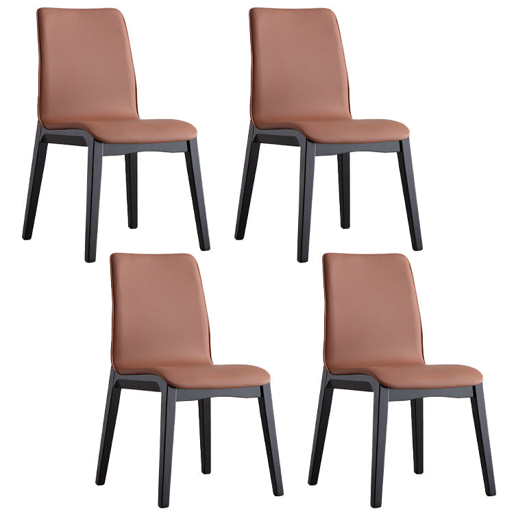 Wooden Contemporary Indoor Dining Side Chair Parsons Chair for Kitchen Coffee Set of 4 Clearhalo ' kitchen&dining_furn' 'Dining Chairs' 'Dining Tables & Seating' 'dining_chair' 'Furniture' 'furniture_dining_chair' 'Kitchen & Dining Furniture' 'kitchen' 3453615