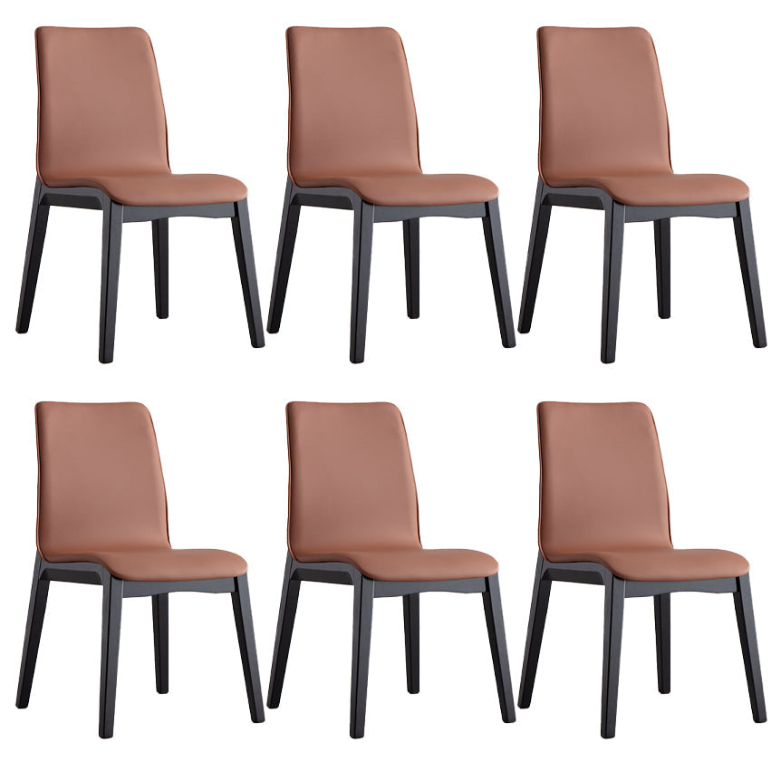 Wooden Contemporary Indoor Dining Side Chair Parsons Chair for Kitchen Coffee Set of 6 Clearhalo ' kitchen&dining_furn' 'Dining Chairs' 'Dining Tables & Seating' 'dining_chair' 'Furniture' 'furniture_dining_chair' 'Kitchen & Dining Furniture' 'kitchen' 3453617