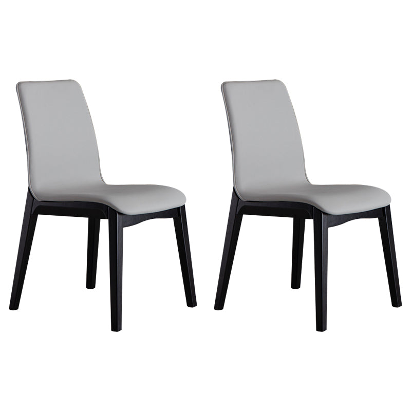 Wooden Contemporary Indoor Dining Side Chair Parsons Chair for Kitchen Grey Set of 2 Clearhalo ' kitchen&dining_furn' 'Dining Chairs' 'Dining Tables & Seating' 'dining_chair' 'Furniture' 'furniture_dining_chair' 'Kitchen & Dining Furniture' 'kitchen' 3453624