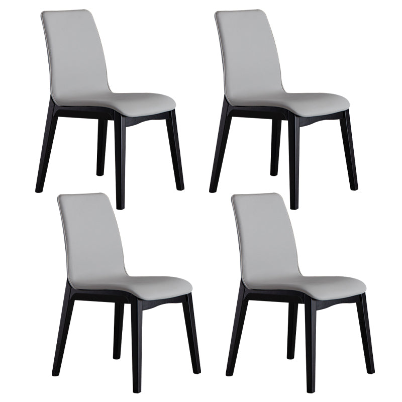 Wooden Contemporary Indoor Dining Side Chair Parsons Chair for Kitchen Grey Set of 4 Clearhalo ' kitchen&dining_furn' 'Dining Chairs' 'Dining Tables & Seating' 'dining_chair' 'Furniture' 'furniture_dining_chair' 'Kitchen & Dining Furniture' 'kitchen' 3453626