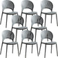 Home Contemporary Side Chair Open Back Shell-shaped Plastic Dining Room Chair Black Set of 8 Clearhalo ' kitchen&dining_furn' 'Dining Chairs' 'Dining Tables & Seating' 'dining_chair' 'Furniture' 'furniture_dining_chair' 'Kitchen & Dining Furniture' 'kitchen' 3453635