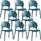 Home Contemporary Side Chair Open Back Shell-shaped Plastic Dining Room Chair Blue Set of 8 Clearhalo ' kitchen&dining_furn' 'Dining Chairs' 'Dining Tables & Seating' 'dining_chair' 'Furniture' 'furniture_dining_chair' 'Kitchen & Dining Furniture' 'kitchen' 3453638