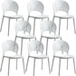 Home Contemporary Side Chair Open Back Shell-shaped Plastic Dining Room Chair White Set of 8 Clearhalo ' kitchen&dining_furn' 'Dining Chairs' 'Dining Tables & Seating' 'dining_chair' 'Furniture' 'furniture_dining_chair' 'Kitchen & Dining Furniture' 'kitchen' 3453643