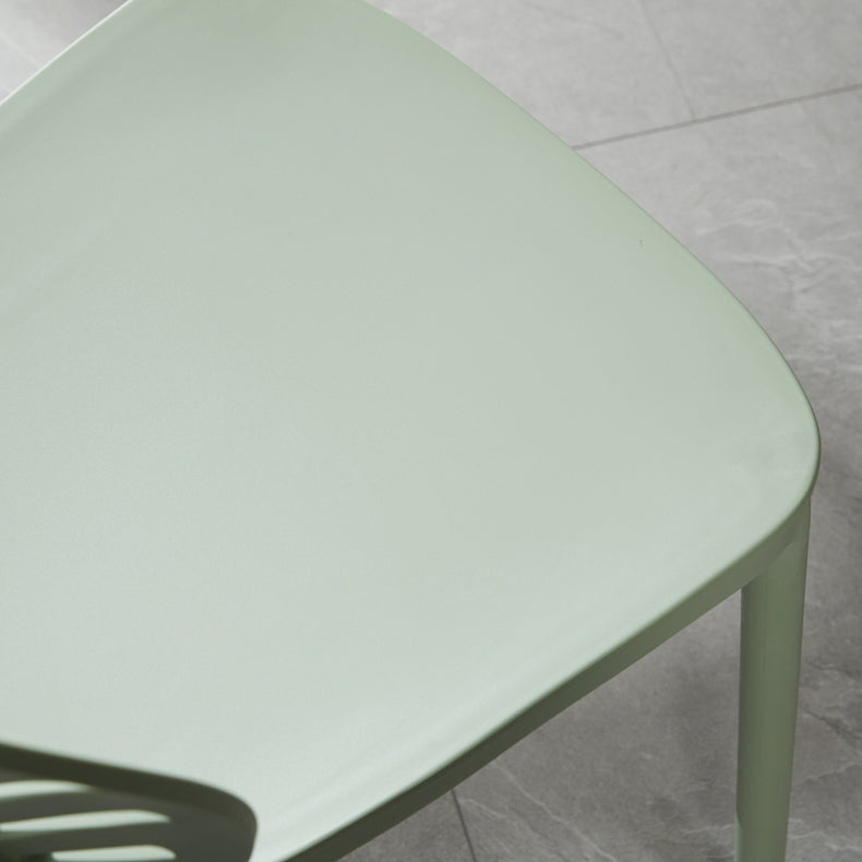 Home Contemporary Side Chair Open Back Shell-shaped Plastic Dining Room Chair Clearhalo ' kitchen&dining_furn' 'Dining Chairs' 'Dining Tables & Seating' 'dining_chair' 'Furniture' 'furniture_dining_chair' 'Kitchen & Dining Furniture' 'kitchen' 3453645