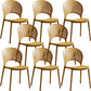 Home Contemporary Side Chair Open Back Shell-shaped Plastic Dining Room Chair Yellow Set of 8 Clearhalo ' kitchen&dining_furn' 'Dining Chairs' 'Dining Tables & Seating' 'dining_chair' 'Furniture' 'furniture_dining_chair' 'Kitchen & Dining Furniture' 'kitchen' 3453646