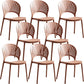 Home Contemporary Side Chair Open Back Shell-shaped Plastic Dining Room Chair Brown Set of 8 Clearhalo ' kitchen&dining_furn' 'Dining Chairs' 'Dining Tables & Seating' 'dining_chair' 'Furniture' 'furniture_dining_chair' 'Kitchen & Dining Furniture' 'kitchen' 3453651