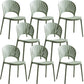 Home Contemporary Side Chair Open Back Shell-shaped Plastic Dining Room Chair Green Set of 8 Clearhalo ' kitchen&dining_furn' 'Dining Chairs' 'Dining Tables & Seating' 'dining_chair' 'Furniture' 'furniture_dining_chair' 'Kitchen & Dining Furniture' 'kitchen' 3453654