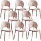 Home Contemporary Side Chair Open Back Shell-shaped Plastic Dining Room Chair Pink Set of 8 Clearhalo ' kitchen&dining_furn' 'Dining Chairs' 'Dining Tables & Seating' 'dining_chair' 'Furniture' 'furniture_dining_chair' 'Kitchen & Dining Furniture' 'kitchen' 3453658