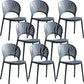 Home Contemporary Side Chair Open Back Shell-shaped Plastic Dining Room Chair Grey Set of 8 Clearhalo ' kitchen&dining_furn' 'Dining Chairs' 'Dining Tables & Seating' 'dining_chair' 'Furniture' 'furniture_dining_chair' 'Kitchen & Dining Furniture' 'kitchen' 3453662
