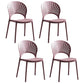 Home Contemporary Side Chair Open Back Shell-shaped Plastic Dining Room Chair Purple Set of 4 Clearhalo ' kitchen&dining_furn' 'Dining Chairs' 'Dining Tables & Seating' 'dining_chair' 'Furniture' 'furniture_dining_chair' 'Kitchen & Dining Furniture' 'kitchen' 3453663