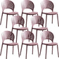 Home Contemporary Side Chair Open Back Shell-shaped Plastic Dining Room Chair Purple Set of 8 Clearhalo ' kitchen&dining_furn' 'Dining Chairs' 'Dining Tables & Seating' 'dining_chair' 'Furniture' 'furniture_dining_chair' 'Kitchen & Dining Furniture' 'kitchen' 3453664