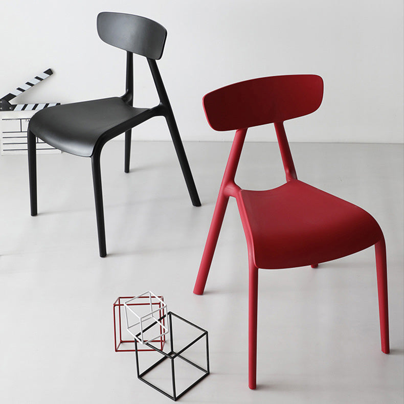 Home Contemporary Side Chair Open Back Plastic Armless Dining Room Chair Clearhalo ' kitchen&dining_furn' 'Dining Chairs' 'Dining Tables & Seating' 'dining_chair' 'Furniture' 'furniture_dining_chair' 'Kitchen & Dining Furniture' 'kitchen' 3453671