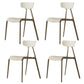 Home Contemporary Side Chair Open Back Plastic Armless Dining Room Chair Off-White Set of 4 Clearhalo ' kitchen&dining_furn' 'Dining Chairs' 'Dining Tables & Seating' 'dining_chair' 'Furniture' 'furniture_dining_chair' 'Kitchen & Dining Furniture' 'kitchen' 3453672