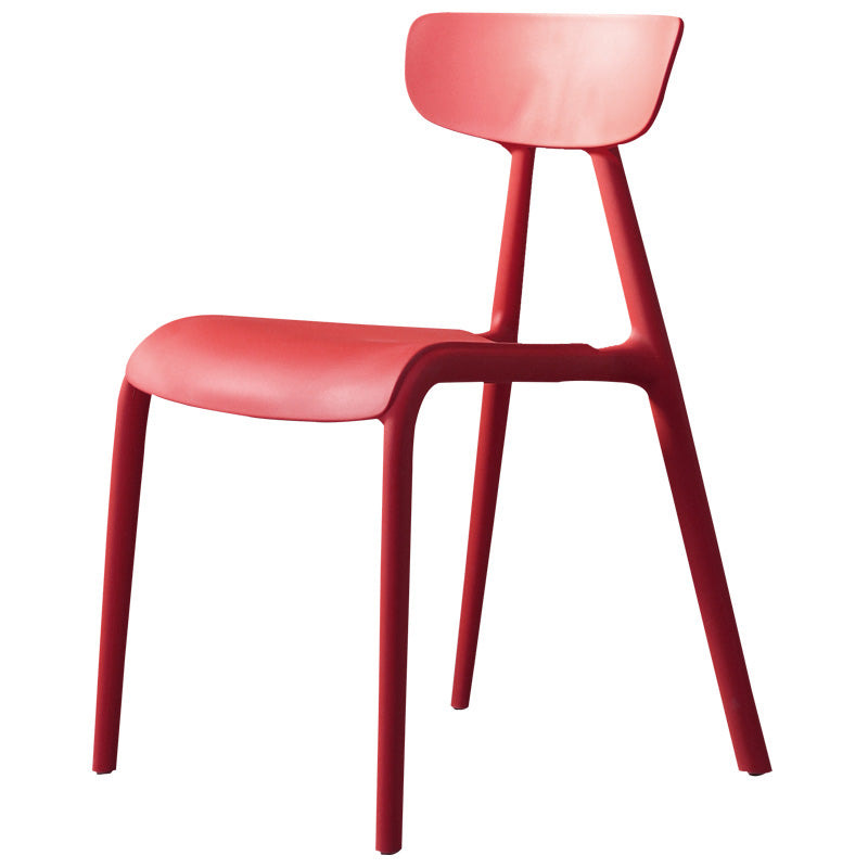 Home Contemporary Side Chair Open Back Plastic Armless Dining Room Chair Clearhalo ' kitchen&dining_furn' 'Dining Chairs' 'Dining Tables & Seating' 'dining_chair' 'Furniture' 'furniture_dining_chair' 'Kitchen & Dining Furniture' 'kitchen' 3453676