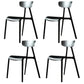 Home Contemporary Side Chair Open Back Plastic Armless Dining Room Chair Black Set of 4 Clearhalo ' kitchen&dining_furn' 'Dining Chairs' 'Dining Tables & Seating' 'dining_chair' 'Furniture' 'furniture_dining_chair' 'Kitchen & Dining Furniture' 'kitchen' 3453678