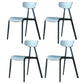 Home Contemporary Side Chair Open Back Plastic Armless Dining Room Chair Blue Set of 4 Clearhalo ' kitchen&dining_furn' 'Dining Chairs' 'Dining Tables & Seating' 'dining_chair' 'Furniture' 'furniture_dining_chair' 'Kitchen & Dining Furniture' 'kitchen' 3453688