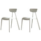 Home Contemporary Side Chair Open Back Plastic Armless Dining Room Chair White Set of 2 Clearhalo ' kitchen&dining_furn' 'Dining Chairs' 'Dining Tables & Seating' 'dining_chair' 'Furniture' 'furniture_dining_chair' 'Kitchen & Dining Furniture' 'kitchen' 3453690