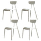 Home Contemporary Side Chair Open Back Plastic Armless Dining Room Chair White Set of 4 Clearhalo ' kitchen&dining_furn' 'Dining Chairs' 'Dining Tables & Seating' 'dining_chair' 'Furniture' 'furniture_dining_chair' 'Kitchen & Dining Furniture' 'kitchen' 3453691