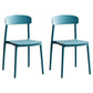 Contemporary Home Side Chair Open Back Plastic Stackable Dining Room Chair Blue Set of 2 Clearhalo ' kitchen&dining_furn' 'Dining Chairs' 'Dining Tables & Seating' 'dining_chair' 'Furniture' 'furniture_dining_chair' 'Kitchen & Dining Furniture' 'kitchen' 3453697