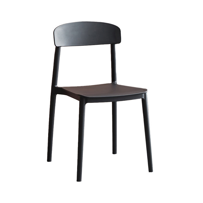 Contemporary Home Side Chair Open Back Plastic Stackable Dining Room Chair Clearhalo ' kitchen&dining_furn' 'Dining Chairs' 'Dining Tables & Seating' 'dining_chair' 'Furniture' 'furniture_dining_chair' 'Kitchen & Dining Furniture' 'kitchen' 3453704