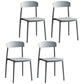 Contemporary Home Side Chair Open Back Plastic Stackable Dining Room Chair Grey Set of 4 Clearhalo ' kitchen&dining_furn' 'Dining Chairs' 'Dining Tables & Seating' 'dining_chair' 'Furniture' 'furniture_dining_chair' 'Kitchen & Dining Furniture' 'kitchen' 3453705