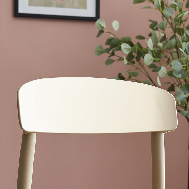 Contemporary Home Side Chair Open Back Plastic Stackable Dining Room Chair Clearhalo ' kitchen&dining_furn' 'Dining Chairs' 'Dining Tables & Seating' 'dining_chair' 'Furniture' 'furniture_dining_chair' 'Kitchen & Dining Furniture' 'kitchen' 3453706