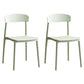 Contemporary Home Side Chair Open Back Plastic Stackable Dining Room Chair Green Set of 2 Clearhalo ' kitchen&dining_furn' 'Dining Chairs' 'Dining Tables & Seating' 'dining_chair' 'Furniture' 'furniture_dining_chair' 'Kitchen & Dining Furniture' 'kitchen' 3453710