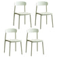 Contemporary Home Side Chair Open Back Plastic Stackable Dining Room Chair Green Set of 4 Clearhalo ' kitchen&dining_furn' 'Dining Chairs' 'Dining Tables & Seating' 'dining_chair' 'Furniture' 'furniture_dining_chair' 'Kitchen & Dining Furniture' 'kitchen' 3453711