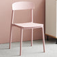 Contemporary Home Side Chair Open Back Plastic Stackable Dining Room Chair Pink 1 Piece Clearhalo ' kitchen&dining_furn' 'Dining Chairs' 'Dining Tables & Seating' 'dining_chair' 'Furniture' 'furniture_dining_chair' 'Kitchen & Dining Furniture' 'kitchen' 3453718