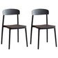 Contemporary Home Side Chair Open Back Plastic Stackable Dining Room Chair Black Set of 2 Clearhalo ' kitchen&dining_furn' 'Dining Chairs' 'Dining Tables & Seating' 'dining_chair' 'Furniture' 'furniture_dining_chair' 'Kitchen & Dining Furniture' 'kitchen' 3453722
