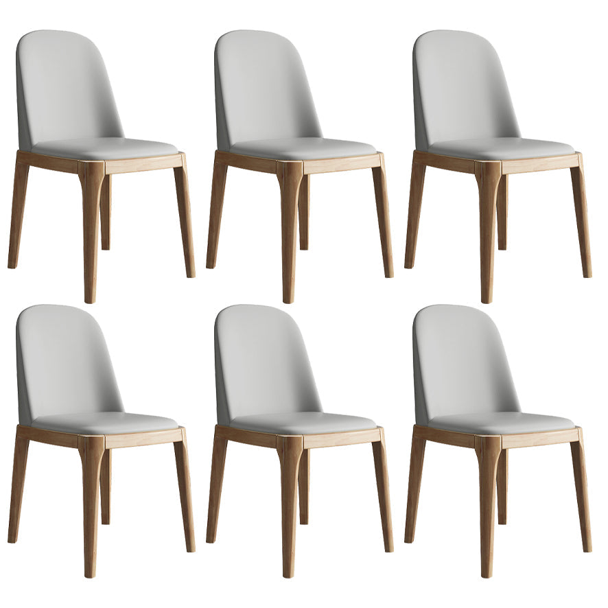 Wood Scandinavian Restaurant Side Chair Parsons Multi-color Dining Chair Grey Natural Wood Set of 6 Clearhalo ' kitchen&dining_furn' 'Dining Chairs' 'Dining Tables & Seating' 'dining_chair' 'Furniture' 'furniture_dining_chair' 'Kitchen & Dining Furniture' 'kitchen' 3453738