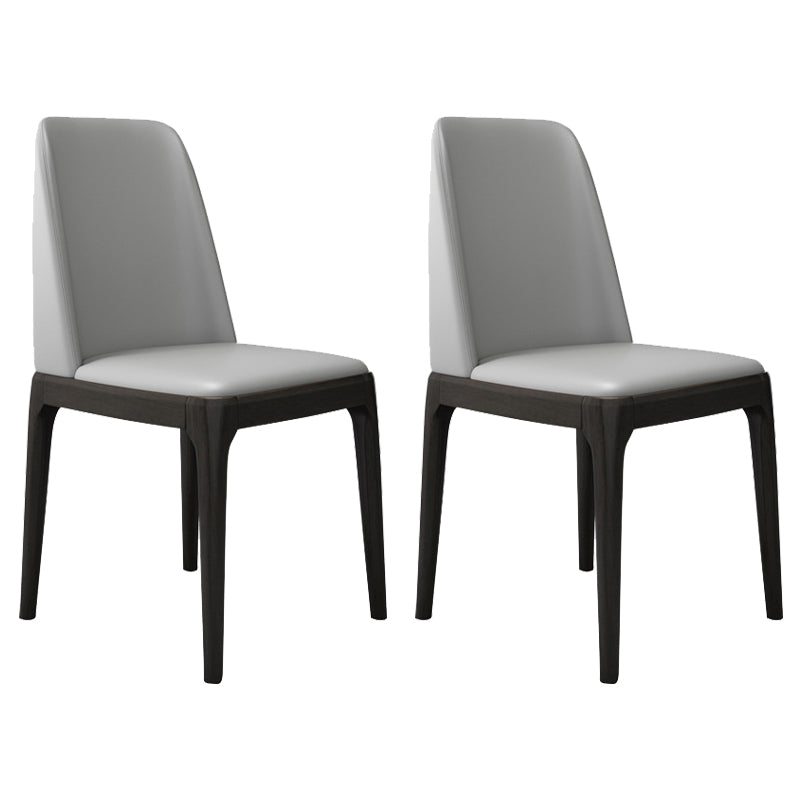 Wood Scandinavian Restaurant Side Chair Parsons Multi-color Dining Chair Grey Black Set of 2 Clearhalo ' kitchen&dining_furn' 'Dining Chairs' 'Dining Tables & Seating' 'dining_chair' 'Furniture' 'furniture_dining_chair' 'Kitchen & Dining Furniture' 'kitchen' 3453740