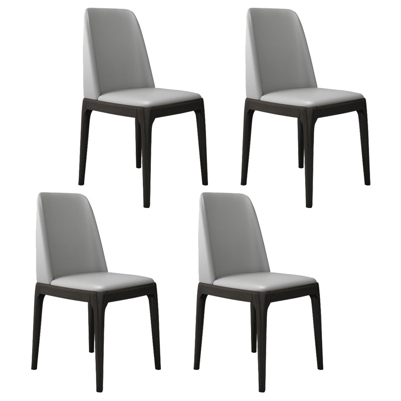 Wood Scandinavian Restaurant Side Chair Parsons Multi-color Dining Chair Grey Black Set of 4 Clearhalo ' kitchen&dining_furn' 'Dining Chairs' 'Dining Tables & Seating' 'dining_chair' 'Furniture' 'furniture_dining_chair' 'Kitchen & Dining Furniture' 'kitchen' 3453741