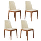 Wood Scandinavian Restaurant Side Chair Parsons Multi-color Dining Chair Yellow Walnut Set of 4 Clearhalo ' kitchen&dining_furn' 'Dining Chairs' 'Dining Tables & Seating' 'dining_chair' 'Furniture' 'furniture_dining_chair' 'Kitchen & Dining Furniture' 'kitchen' 3453747