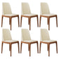 Wood Scandinavian Restaurant Side Chair Parsons Multi-color Dining Chair Yellow Walnut Set of 6 Clearhalo ' kitchen&dining_furn' 'Dining Chairs' 'Dining Tables & Seating' 'dining_chair' 'Furniture' 'furniture_dining_chair' 'Kitchen & Dining Furniture' 'kitchen' 3453749