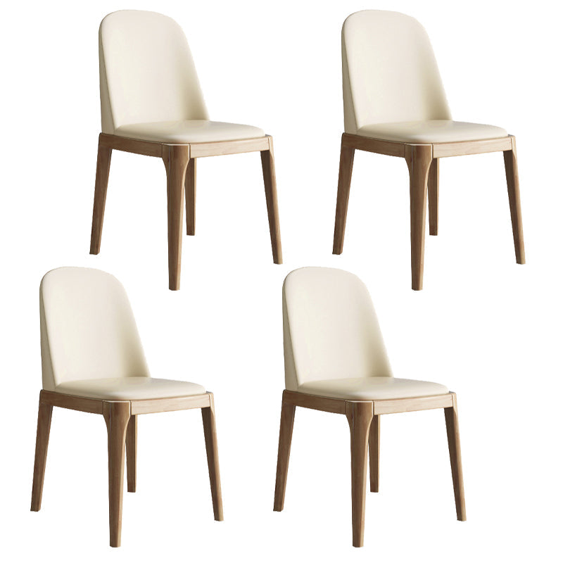 Wood Scandinavian Restaurant Side Chair Parsons Multi-color Dining Chair Yellow Natural Wood Set of 4 Clearhalo ' kitchen&dining_furn' 'Dining Chairs' 'Dining Tables & Seating' 'dining_chair' 'Furniture' 'furniture_dining_chair' 'Kitchen & Dining Furniture' 'kitchen' 3453751