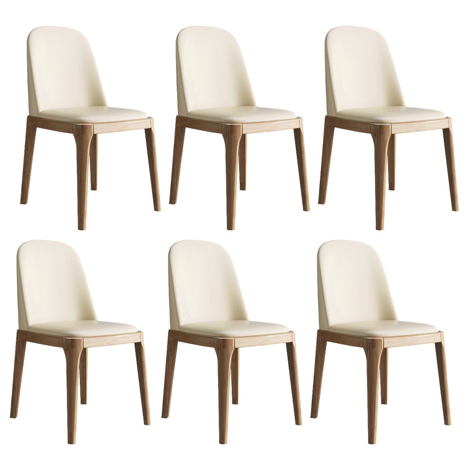 Wood Scandinavian Restaurant Side Chair Parsons Multi-color Dining Chair Yellow Natural Wood Set of 6 Clearhalo ' kitchen&dining_furn' 'Dining Chairs' 'Dining Tables & Seating' 'dining_chair' 'Furniture' 'furniture_dining_chair' 'Kitchen & Dining Furniture' 'kitchen' 3453752