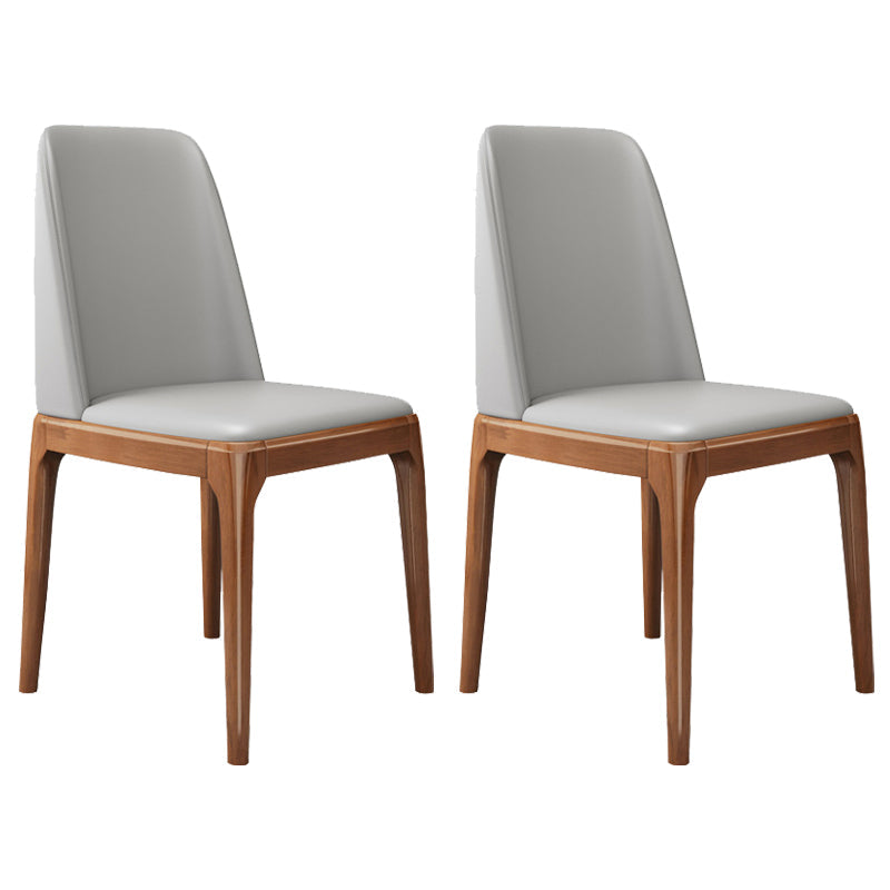Wood Scandinavian Restaurant Side Chair Parsons Multi-color Dining Chair Grey Walnut Set of 2 Clearhalo ' kitchen&dining_furn' 'Dining Chairs' 'Dining Tables & Seating' 'dining_chair' 'Furniture' 'furniture_dining_chair' 'Kitchen & Dining Furniture' 'kitchen' 3453753