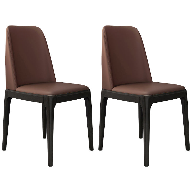 Wood Scandinavian Restaurant Side Chair Parsons Multi-color Dining Chair Coffee Black Set of 2 Clearhalo ' kitchen&dining_furn' 'Dining Chairs' 'Dining Tables & Seating' 'dining_chair' 'Furniture' 'furniture_dining_chair' 'Kitchen & Dining Furniture' 'kitchen' 3453756