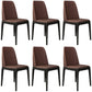 Wood Scandinavian Restaurant Side Chair Parsons Multi-color Dining Chair Coffee Black Set of 6 Clearhalo ' kitchen&dining_furn' 'Dining Chairs' 'Dining Tables & Seating' 'dining_chair' 'Furniture' 'furniture_dining_chair' 'Kitchen & Dining Furniture' 'kitchen' 3453758