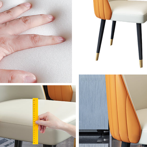 Nordic Style Leather Dining Room Chair Home Side Parsons Chair for Kitchen Clearhalo ' kitchen&dining_furn' 'Dining Chairs' 'Dining Tables & Seating' 'dining_chair' 'Furniture' 'furniture_dining_chair' 'Kitchen & Dining Furniture' 'kitchen' 3453769